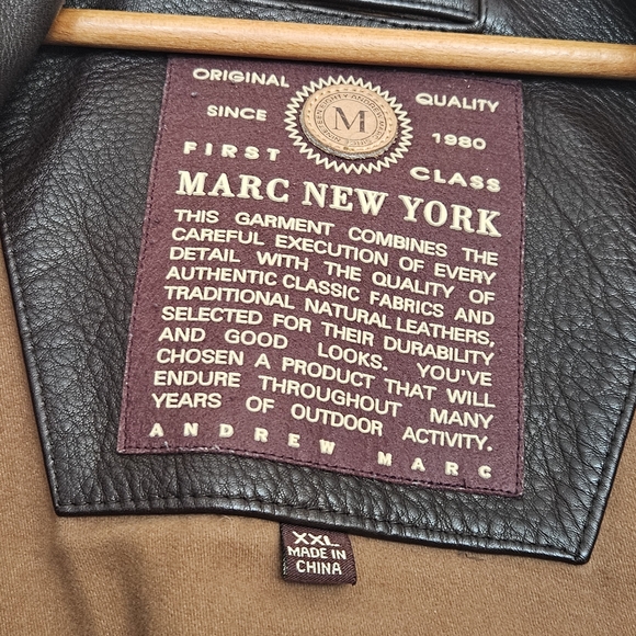 MARC NEW YORK Dark Brown Leather Jacket - Picture 10 of 10